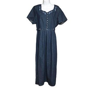 Elegant Blue Denim Dress